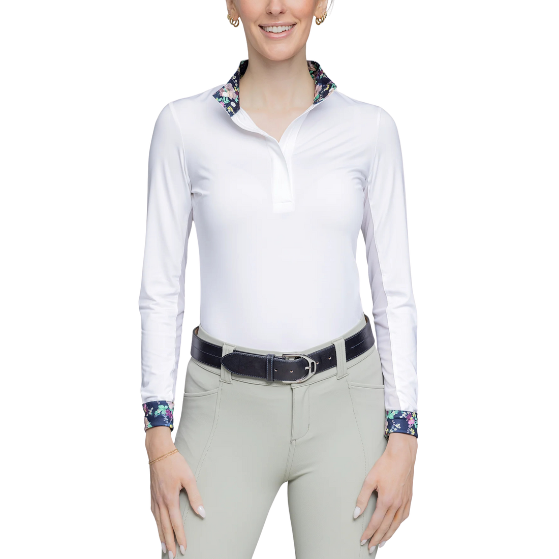 Kastel Navy Lush Garden Long Sleeve Show Shirt