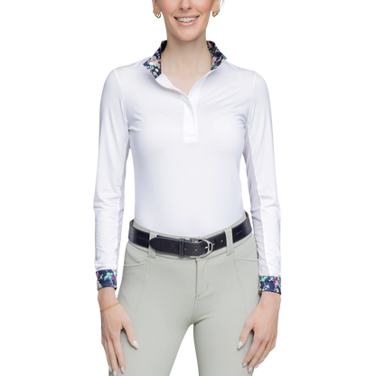 Kastel Navy Lush Garden Long Sleeve Show Shirt