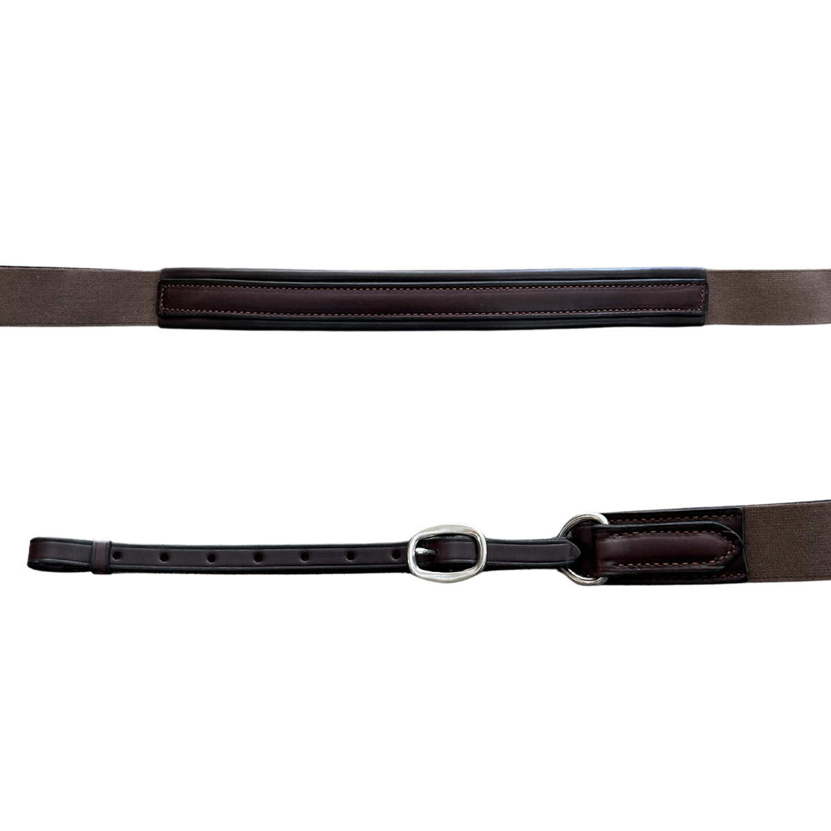 Close up of Nunn Finer Brown Jumper Breastplate.