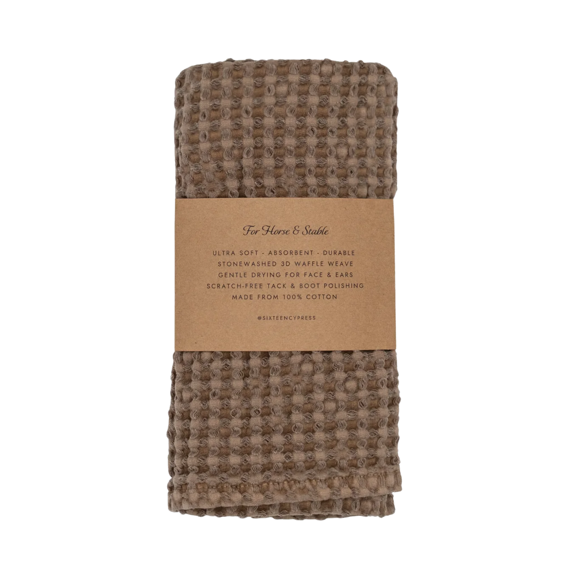 Sixteen Cypress Cotton Waffle Stable Towel, Hazel