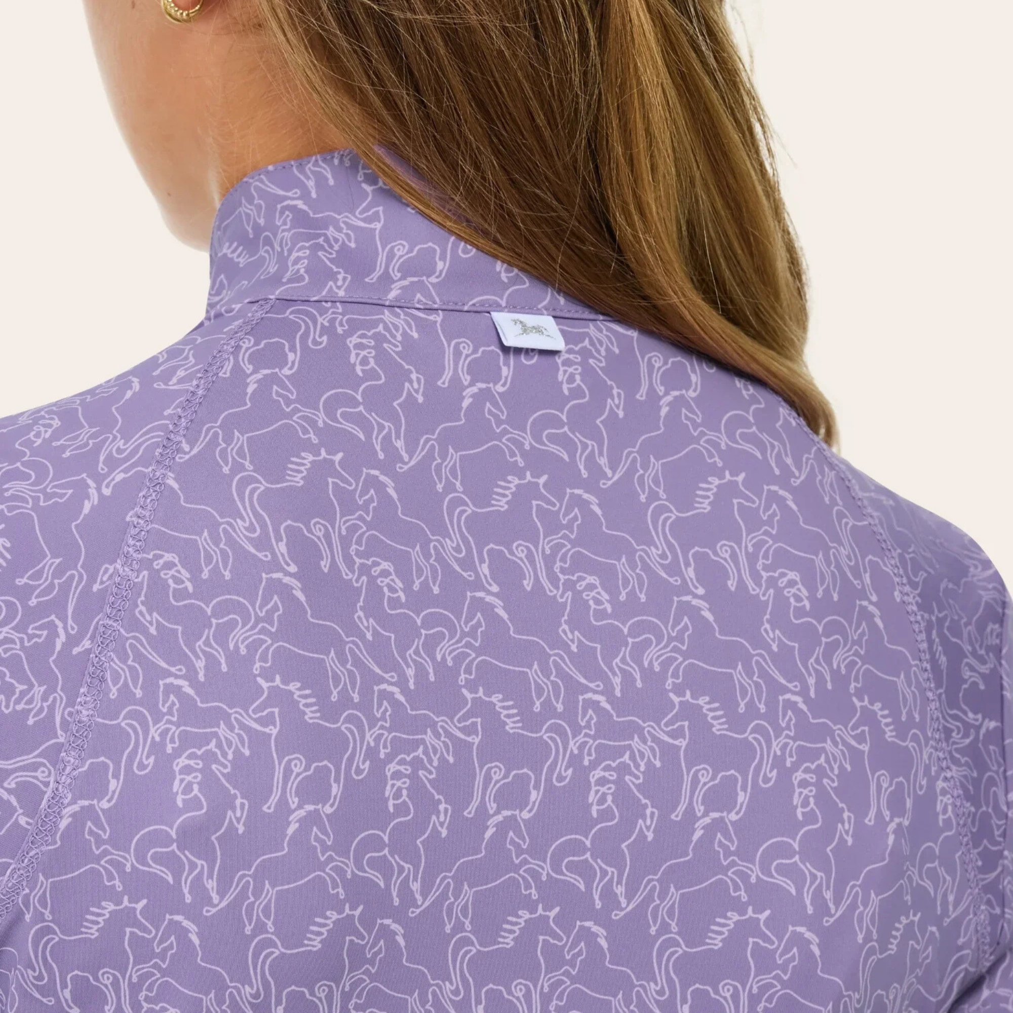 R.J.Classics Lucy Jr Short Sleeve Shirt, Purple Paddock Play