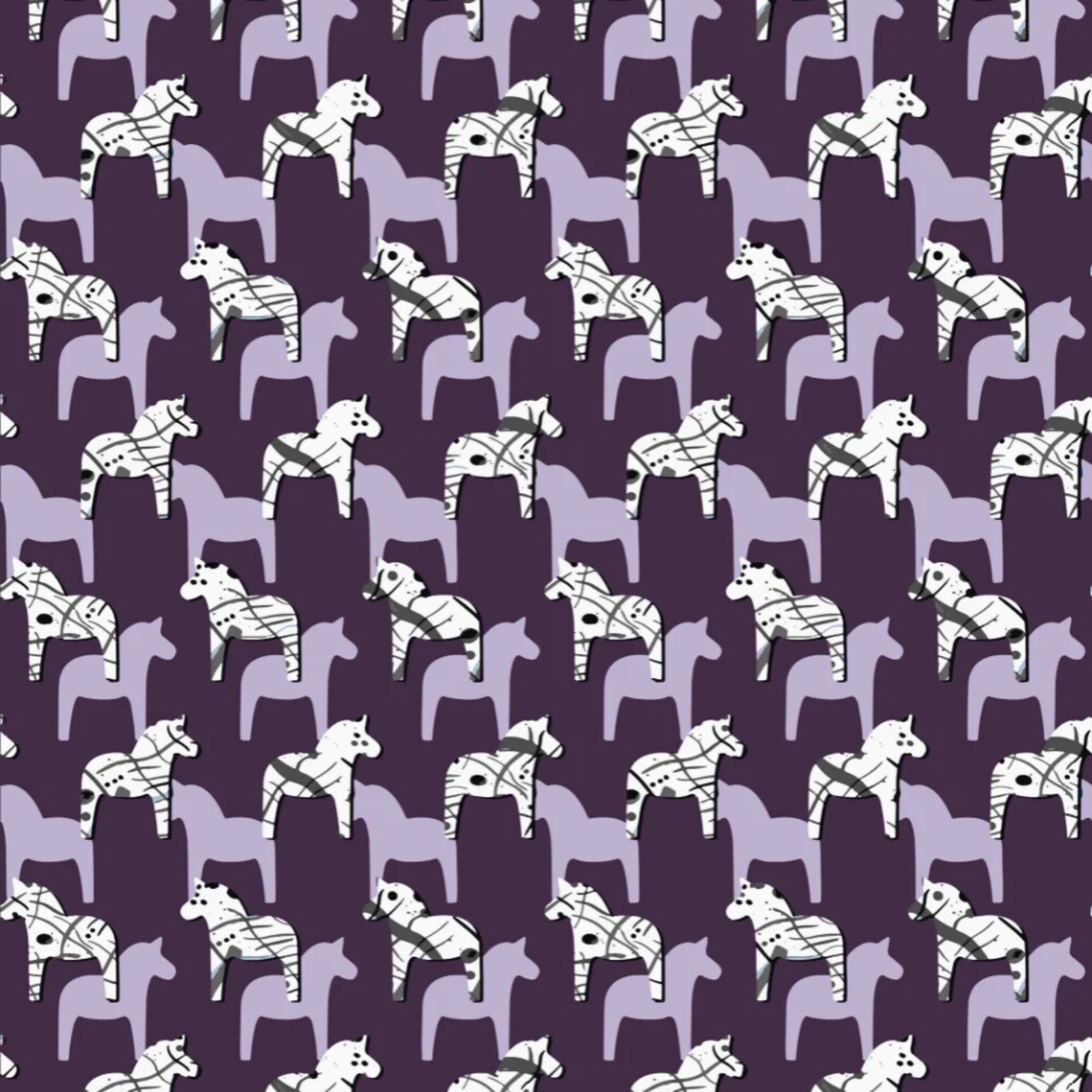 R.J Classics Brynn Short Sleeve Show Shirt, Abstract Horses