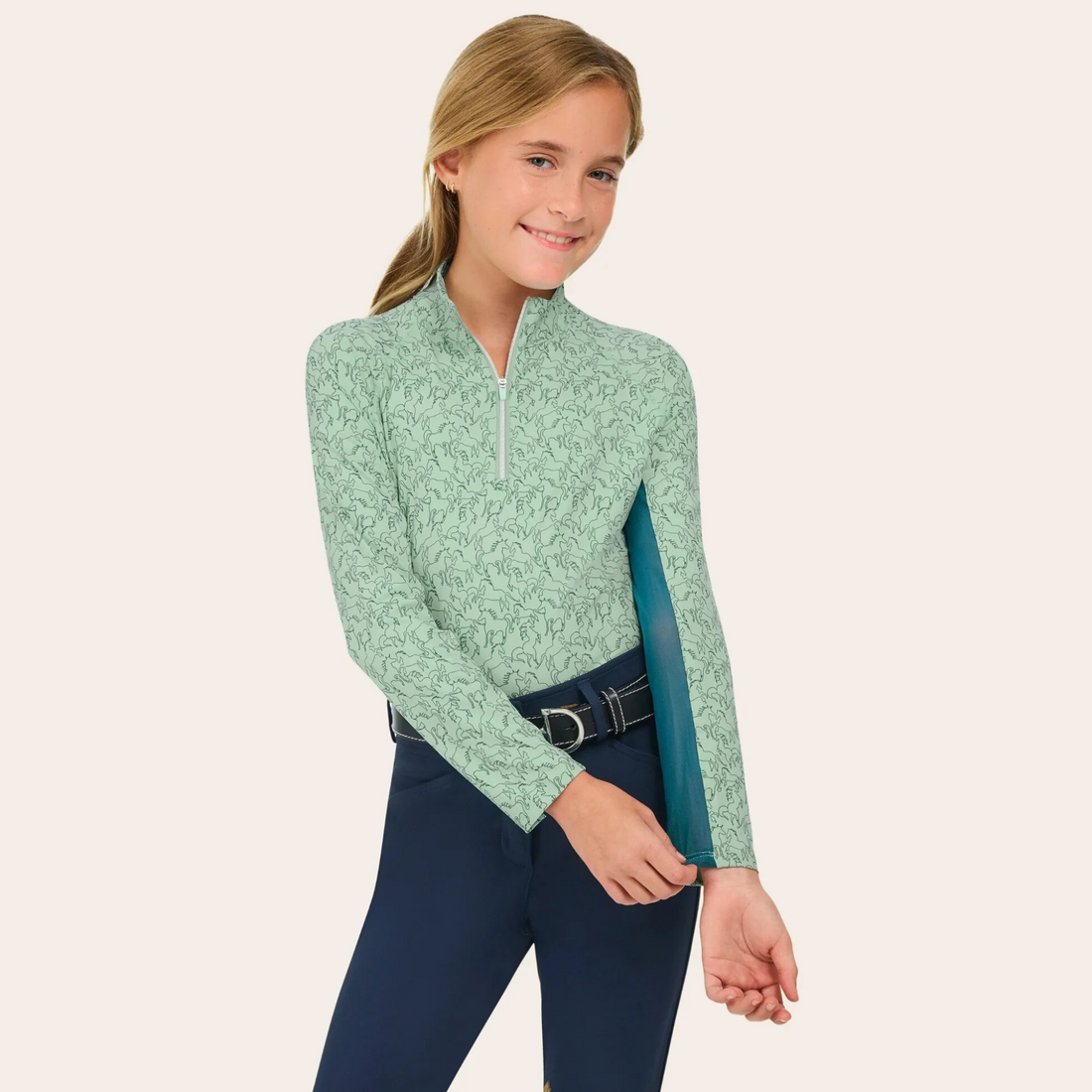 R.J. Classics Libby Jr. Training Shirt, Green Paddock Play