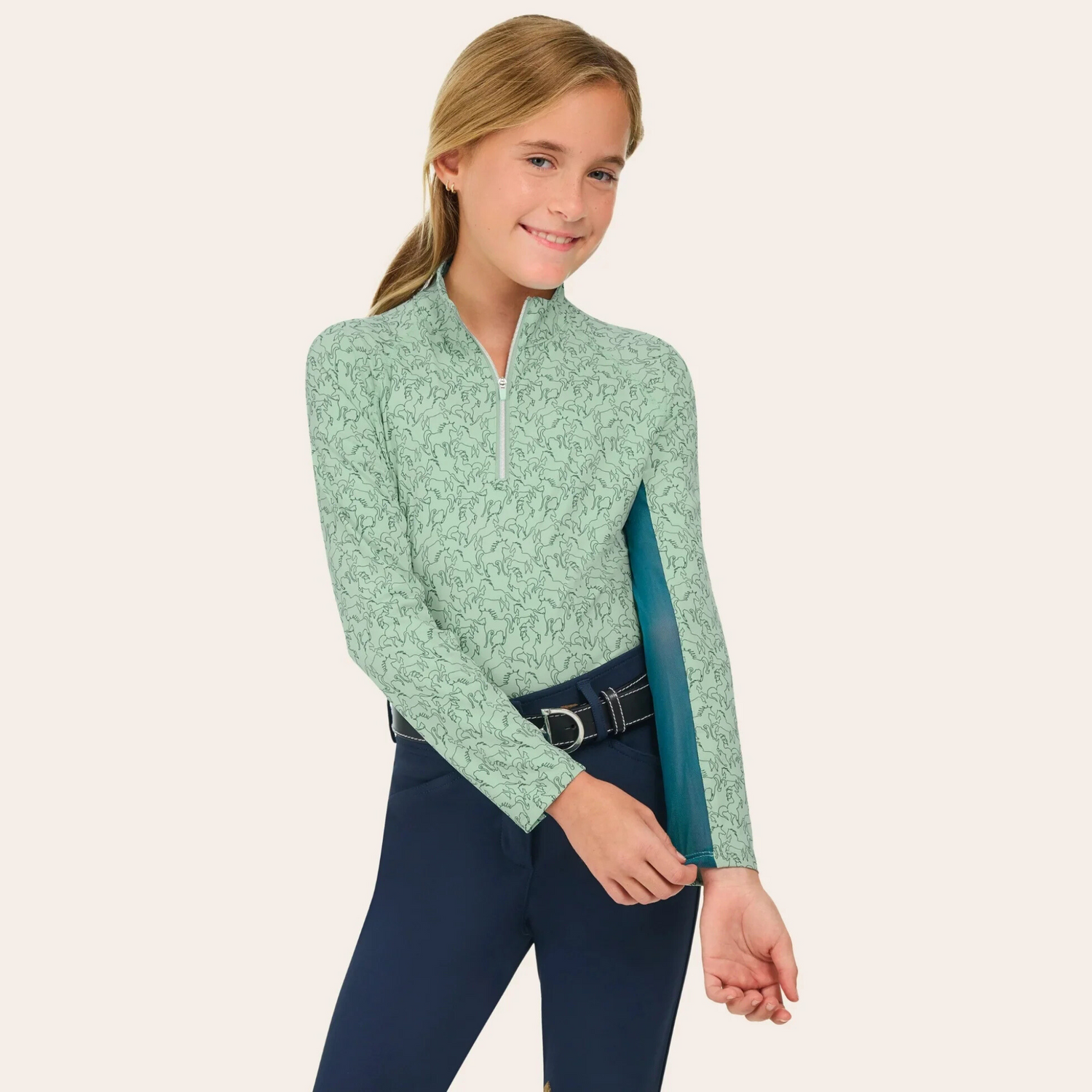 R.J. Classics Libby Jr. Training Shirt, Green Paddock Play