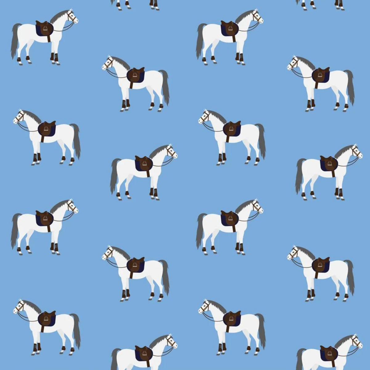 R.J. Classics Tori Jr. Show Shirt, Grey Horses