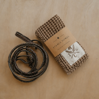 Sixteen Cypress Cotton Waffle Stable Towel, Hazel