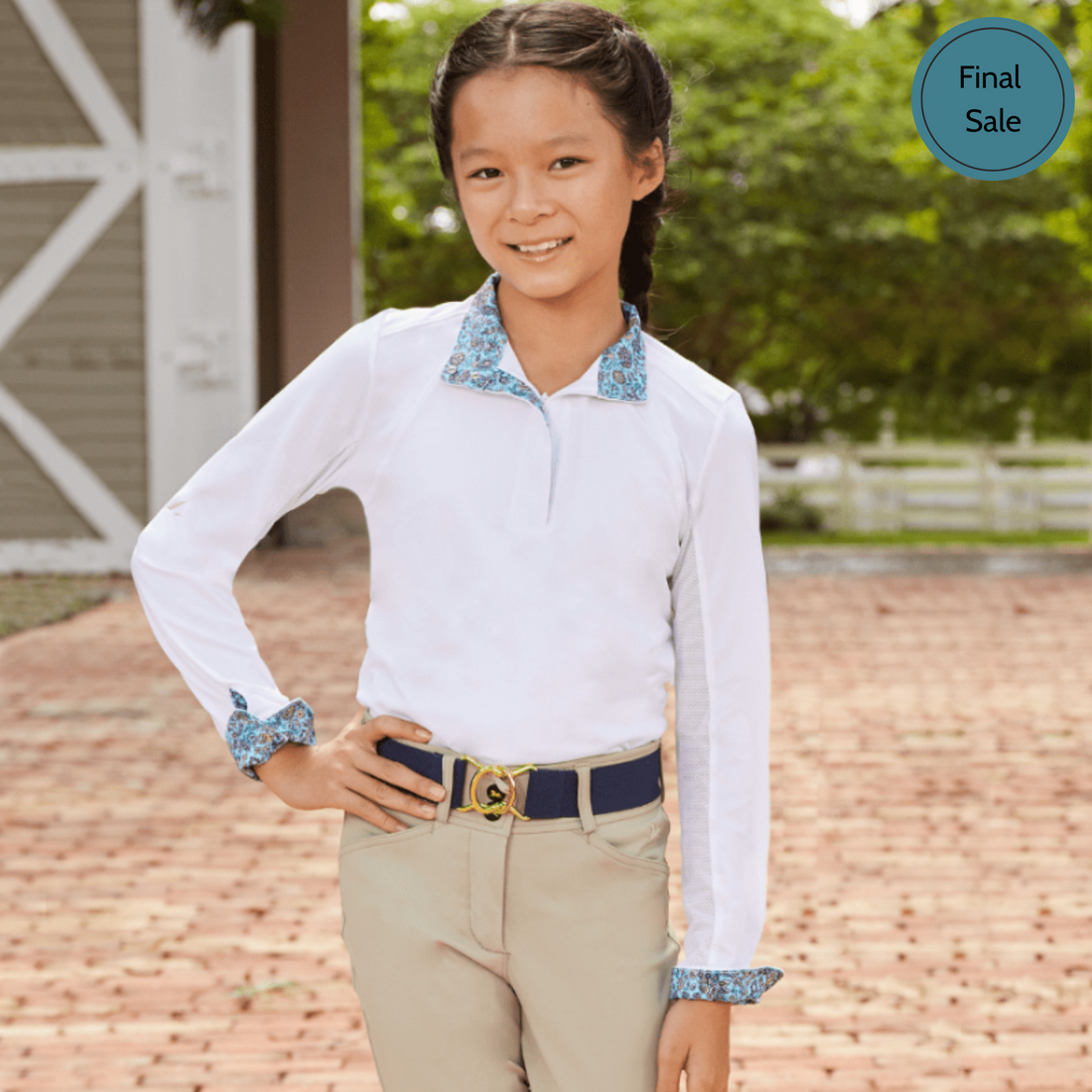 R.J. Classics Maddie Jr. 37.5 Show Shirt, Blue Paisley Floral