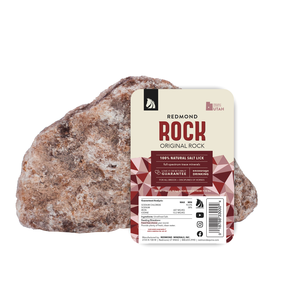 Redmond Rock™,   3 lb