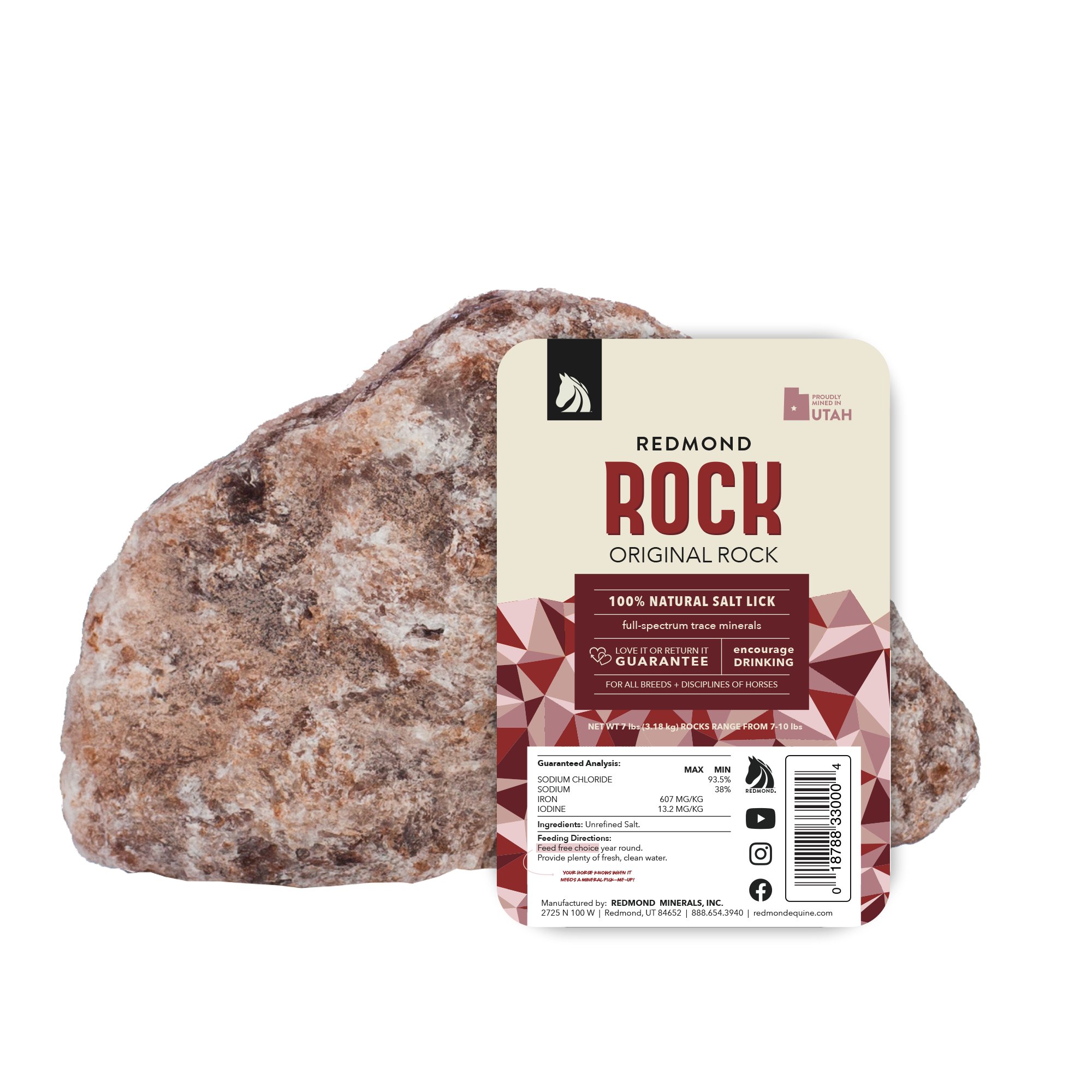 Redmond Rock™,   3 lb