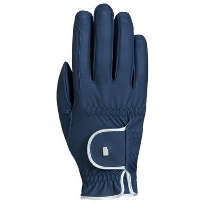 A navy and silver Roeckl Lona glove.