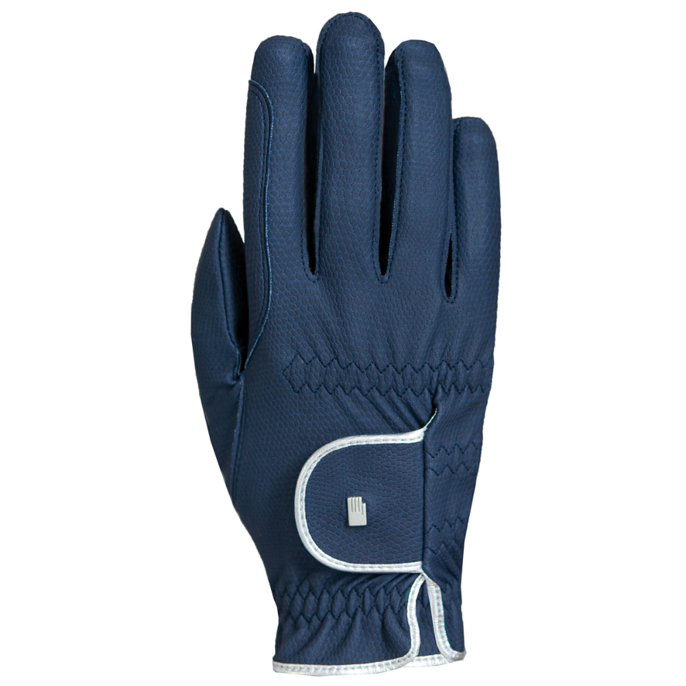 Roeckl Lona Gloves, Navy/Silver