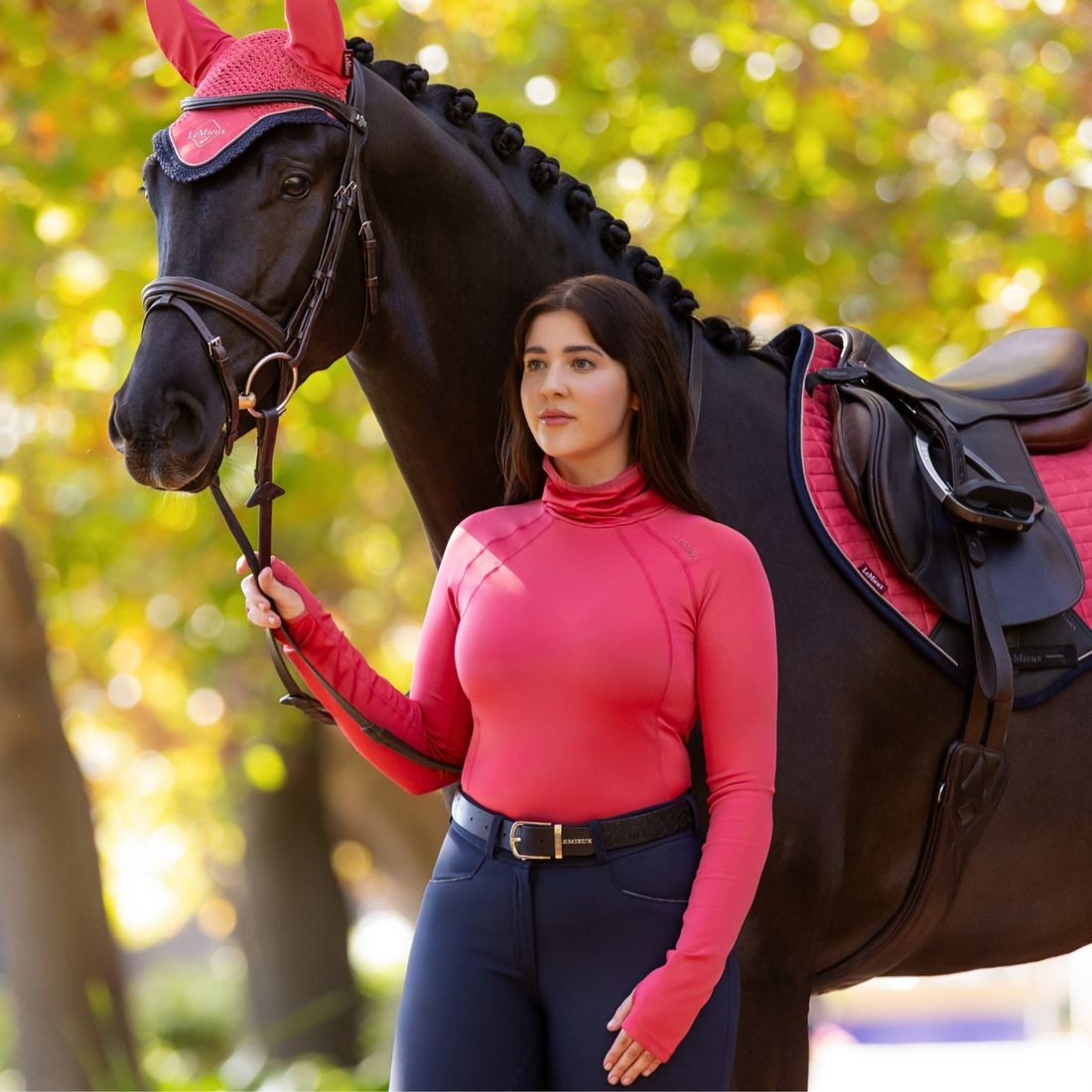 LeMieux Sara Snood Base Layer, Cranberry