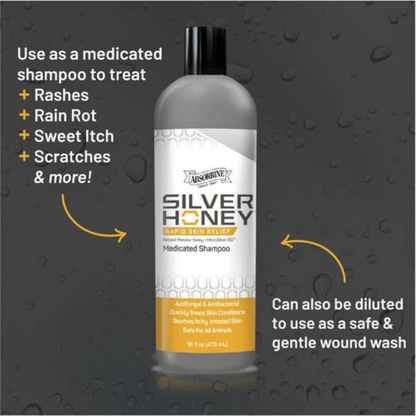 Silver Honey Rapid Skin Relief Medicated Shampoo, 16oz