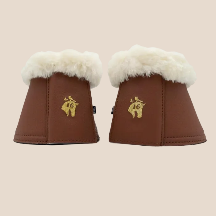Sixteen Cypress Leatherette Bell Boots, Cognac