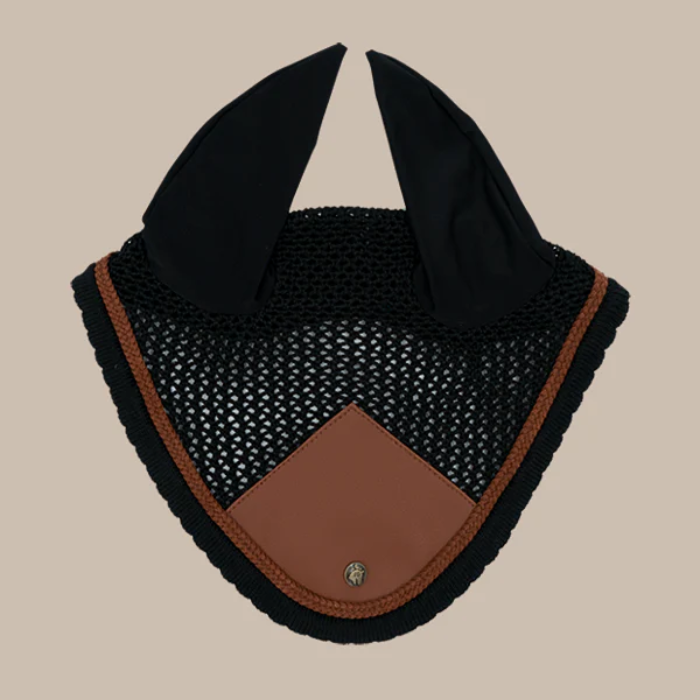 Sixteen Cypress Fly Bonnet, Black &amp; Cognac