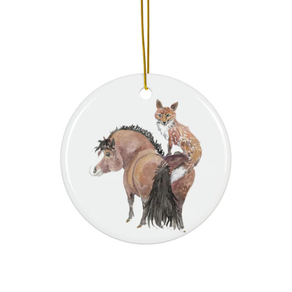 Sona Equestrian Adorable Chubby Ponies Holiday Ornament