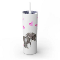 Image of Sona Equestrian "Adorable Little Casanova" tumbler on a white background.