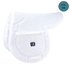 A fleece white saddle pad that is on final sale.