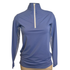 Tailored Sportsman Ice Fil 1/4 zip shirt in Bijou Blue with a silver zipper.