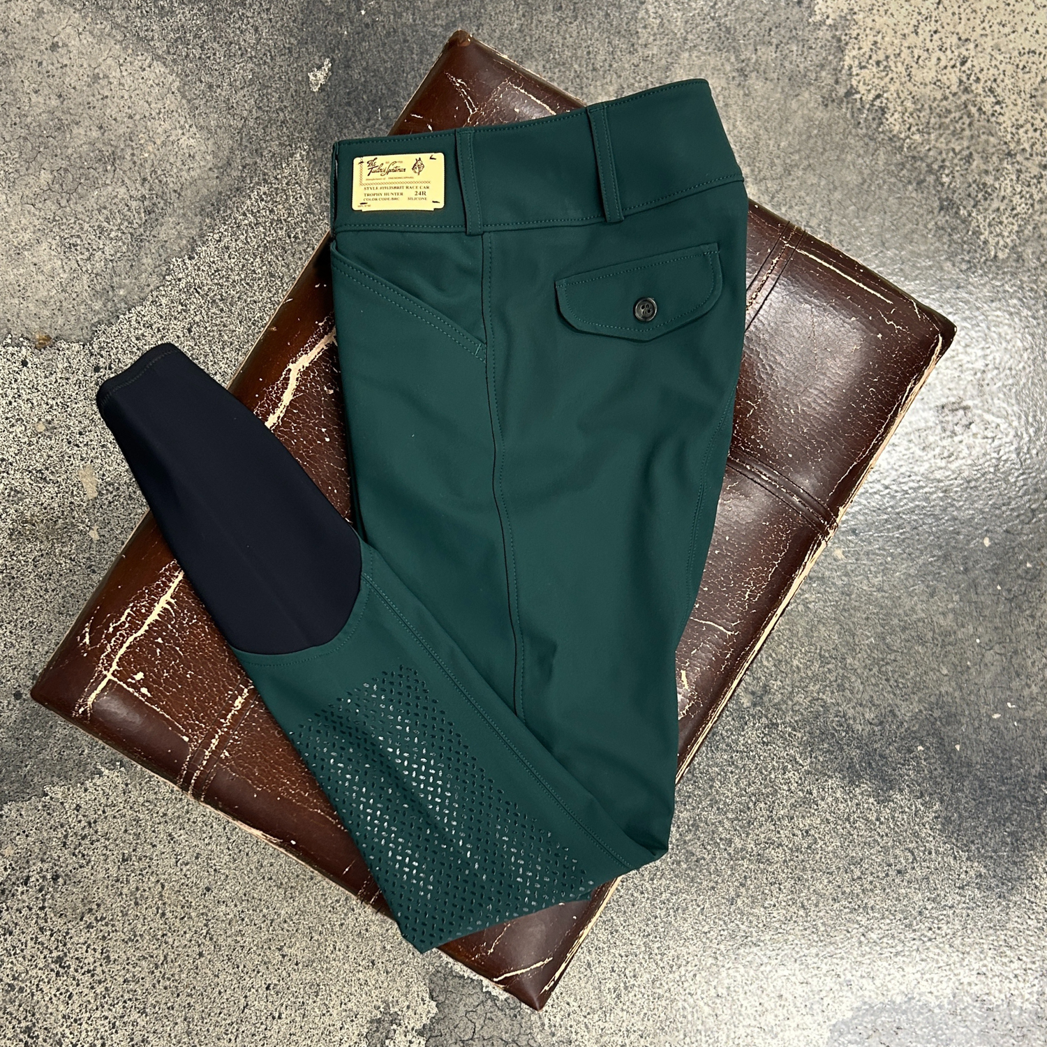 Tailored Sportsman Tech Light Silicone Knee Patch, Mid Rise Front Zip Boot Sock, British Race