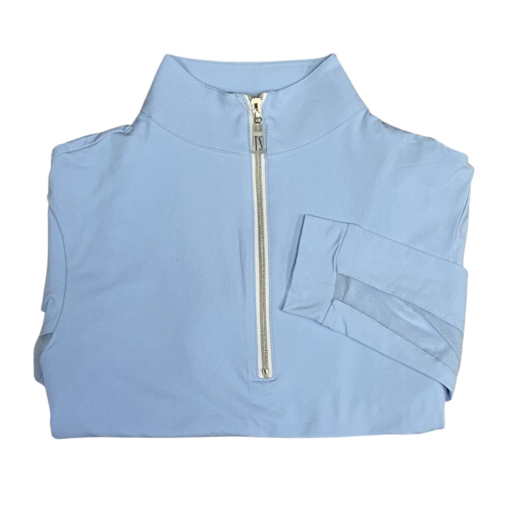 Tailored Sportsmans IceFil Zip Shirt, Tiffany with Silver Zip