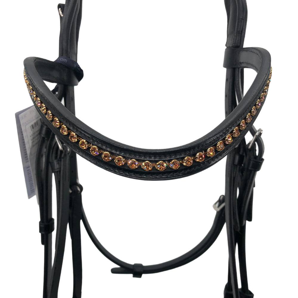 Passier Atlas Double Bridle, Topaz Wave Browband Patent Noseband