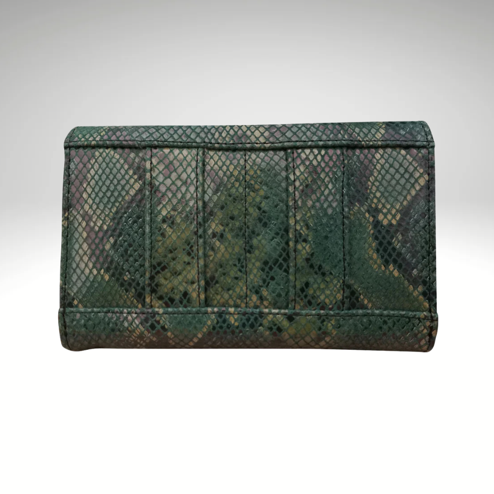KL Select Dark Green Snake Print Phone Pocket, 7" x 4"