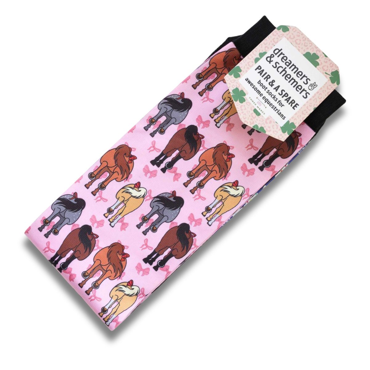 Dreamers &amp; Schemers Red Ribbon Girlies Pair &amp; A Spare Boot Socks