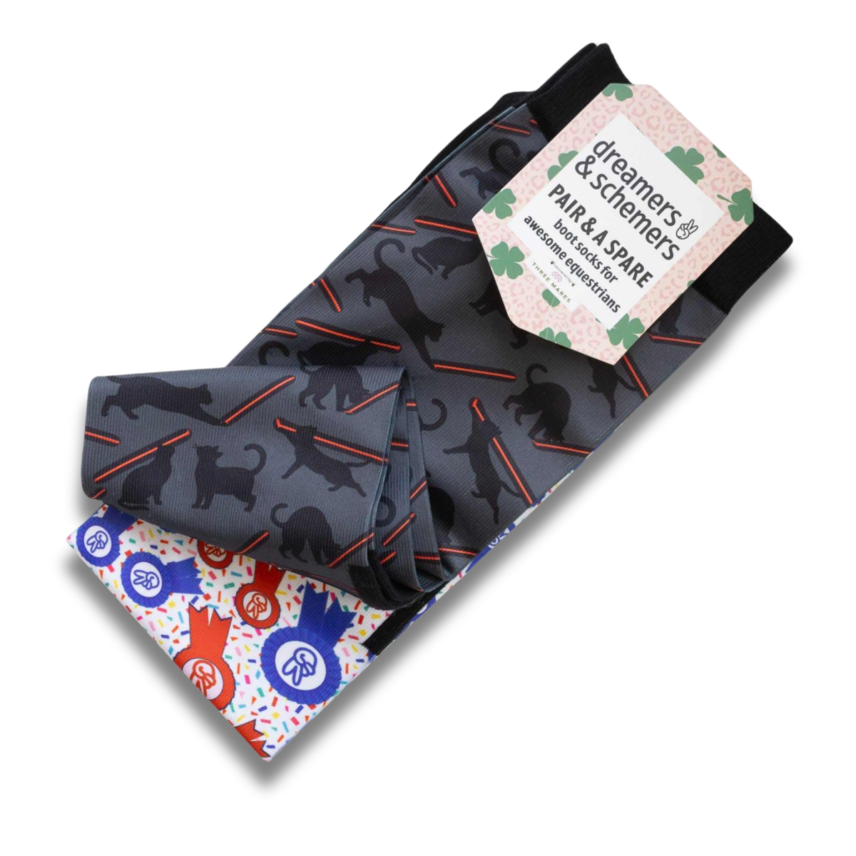 Dreamers &amp; Schemers Laser Cats Pair &amp; A Spare Boot Socks