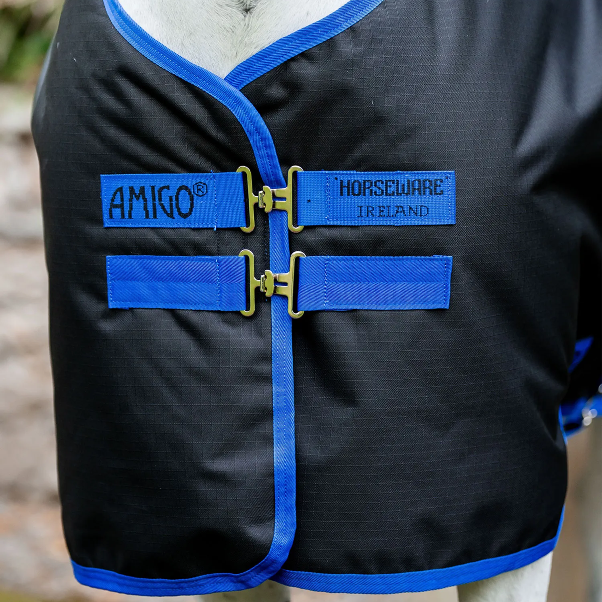 Amigo Ripstop 900D Pony Turnout Sheet, Black/Classic Blue, 0g