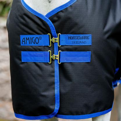 Amigo Ripstop 900D Pony Turnout Sheet, Black/Classic Blue, 0g