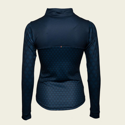 Espoir Equestrian Aqua Quarter Zip Sport Sun Shirt