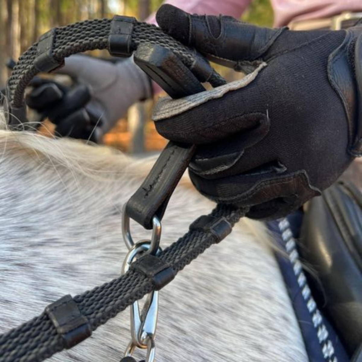 Up close view of the hand attachments on the correct connect breastplate.