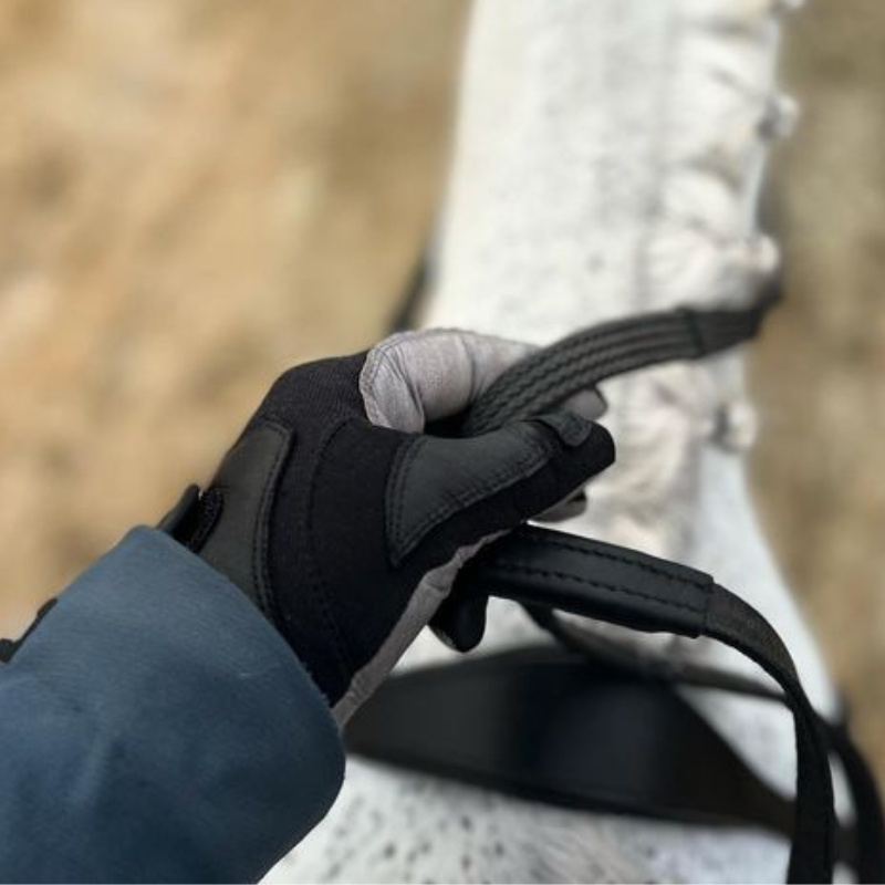 Correct Connect Oil-Tac CopperTech Leather Premium Riding Gloves Black