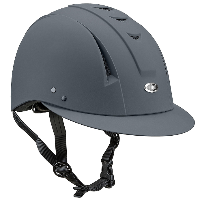IRH Matte Grey Equi-Pro Deluxe Schooling Helmet with Sun Visor