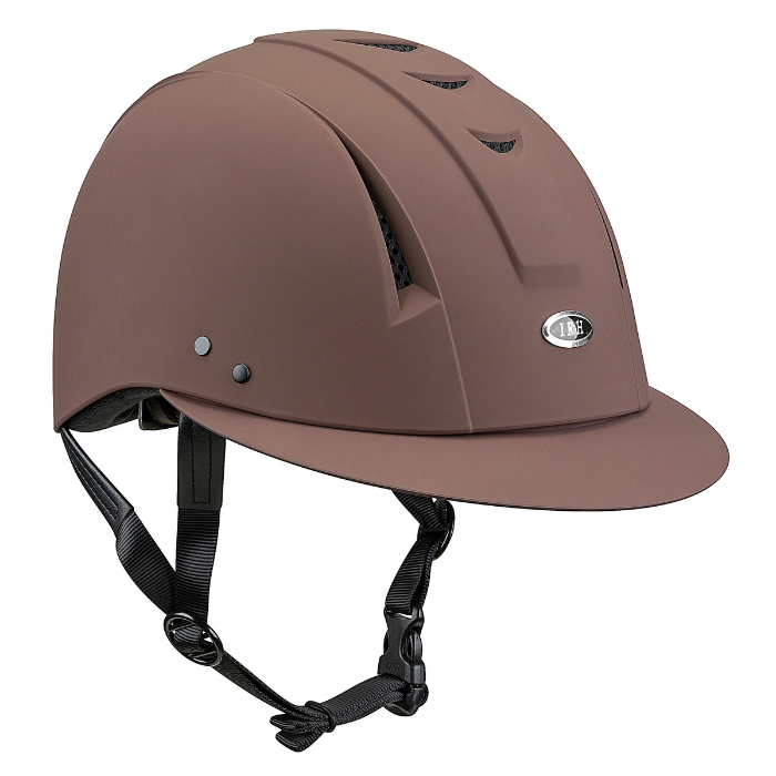 IRH Matte Brown Equi-Pro Deluxe Schooling Helmet with Sun Visor 