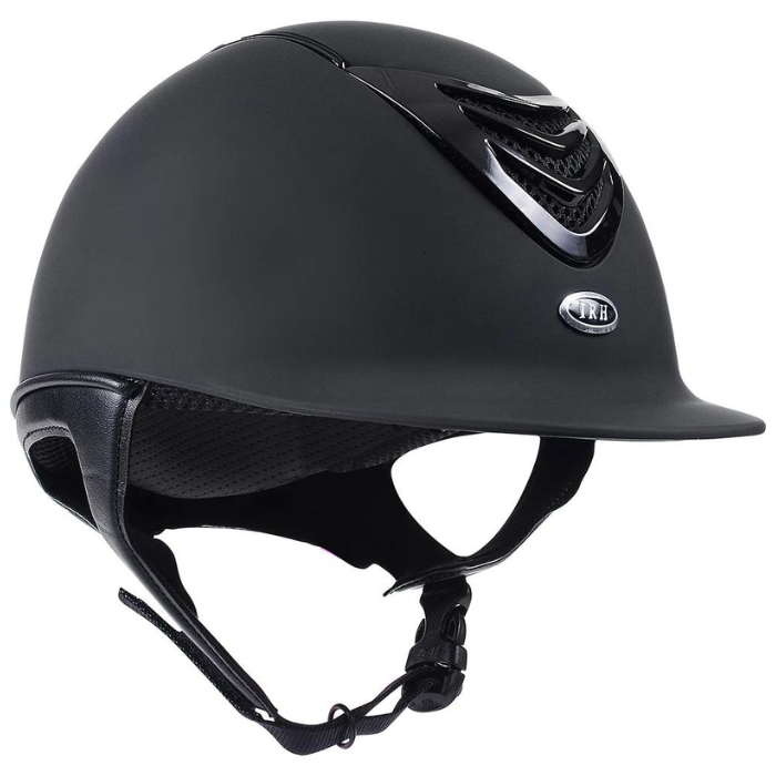 Matte Black with Gloss Black Vent IRH IR4G Competitors Choice Long Oval Helmet