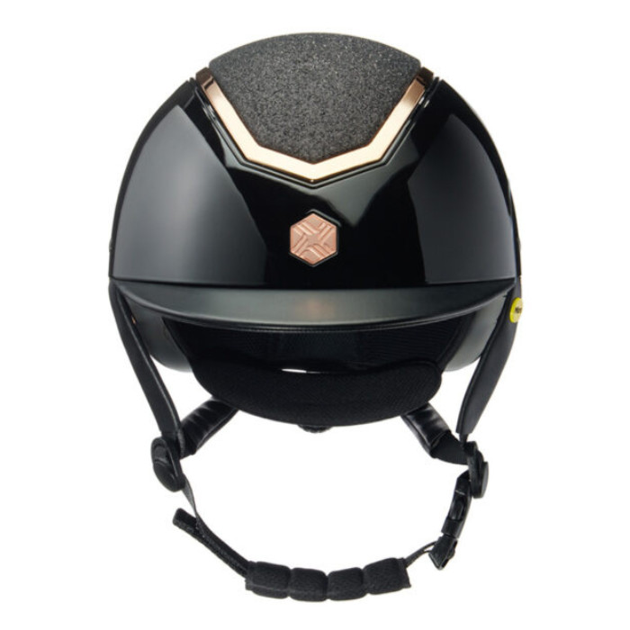 EQx by Charles Owen Kylo MIPS Black Gloss/Rose Gold Sparkly Helmet