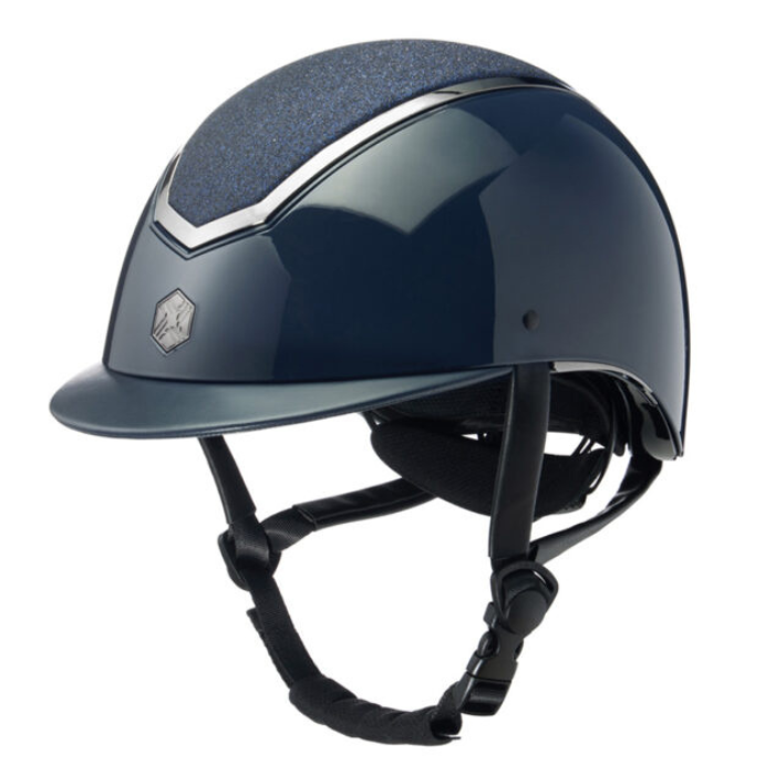EQx by Charles Owen Kylo MIPS Wide Brim Navy Gloss/Pewter Sparkly Helmet