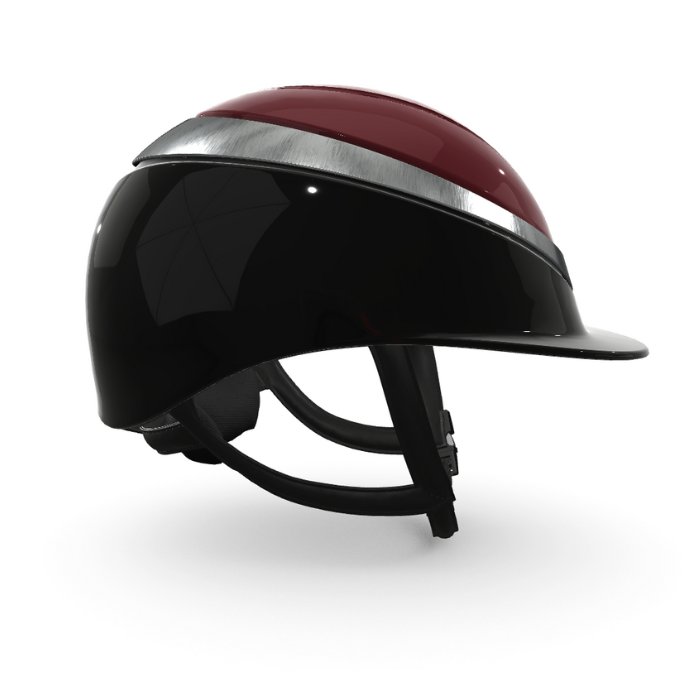 Charles Owen HALO CX Black/Burgundy Gloss