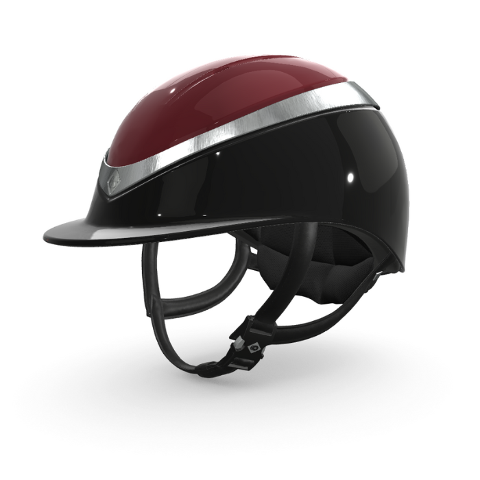 Charles Owen HALO CX Black/Burgundy Gloss