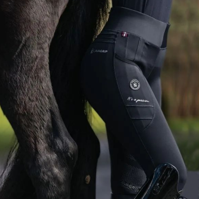 Cavallo Lin Grip Winter Performance Lin Grip Riding Leggings, Black