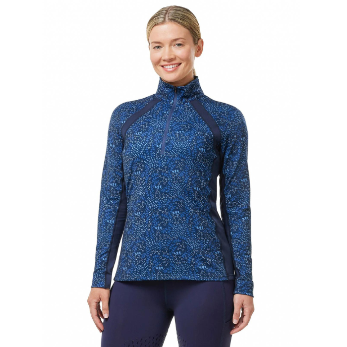 Kerrits Rail Side Quarter Zip Print Tech Top