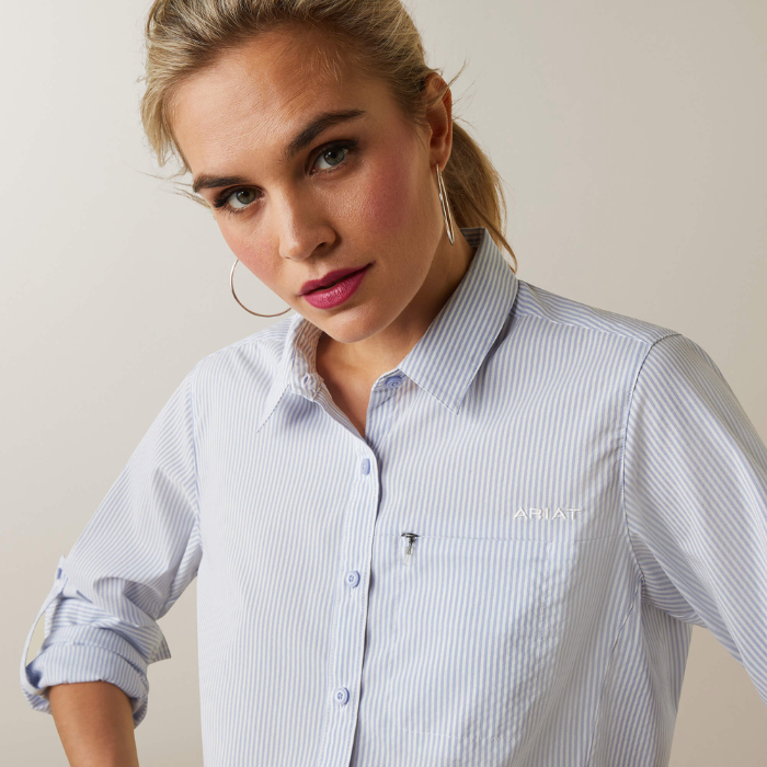 Ariat® VentTEK Stretch Shirt, Classic Blue Stripe