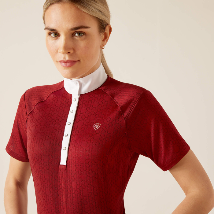 Ariat Showstopper 3.0 Short Sleeve Show Shirt, Sun-Dried Tomato