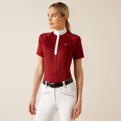 Ariat Showstopper 3.0 Short Sleeve Show Shirt, Sun-Dried Tomato