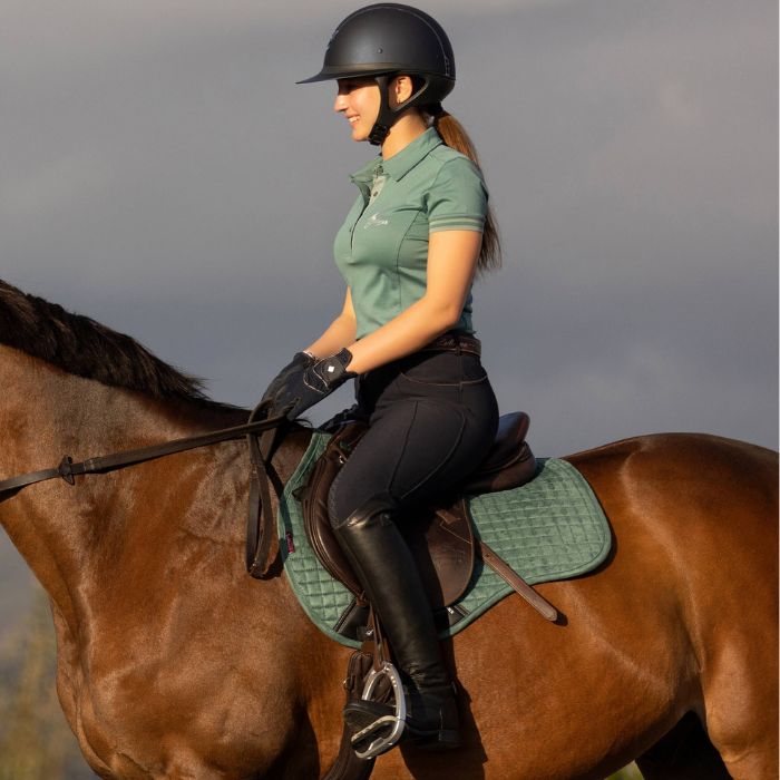 LeMieux Suede GP Square Saddle Pad, Sage