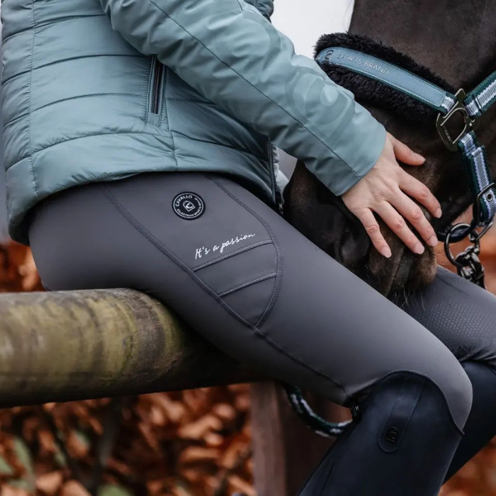 Cavallo Lin Grip Full Grip Riding Leggings, Graphite