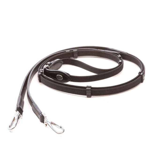 Kavalkade Rubber Reins with Stops & Clip Attachments