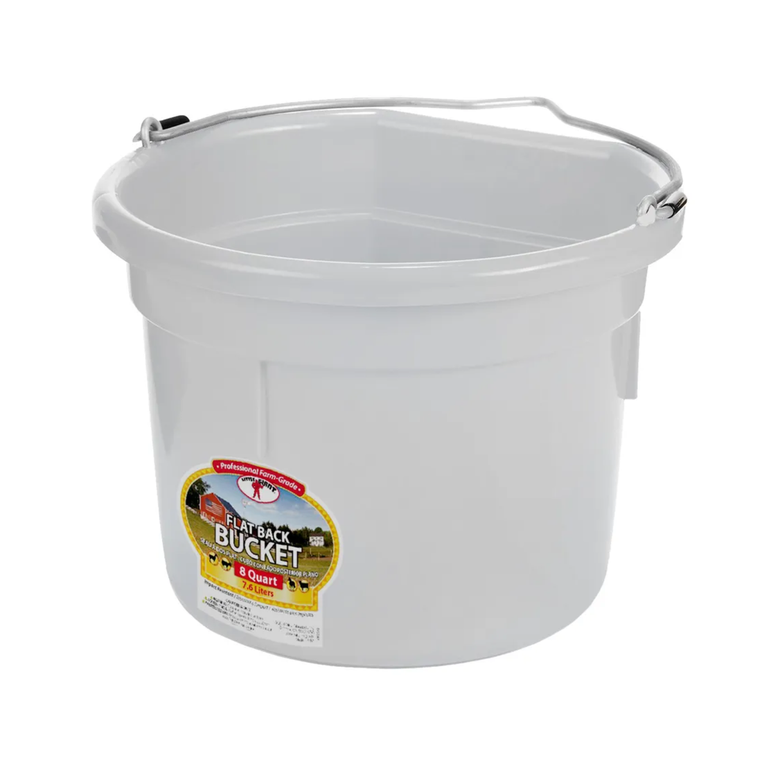 Bucket-8 Qt F/B Duraflex Grey